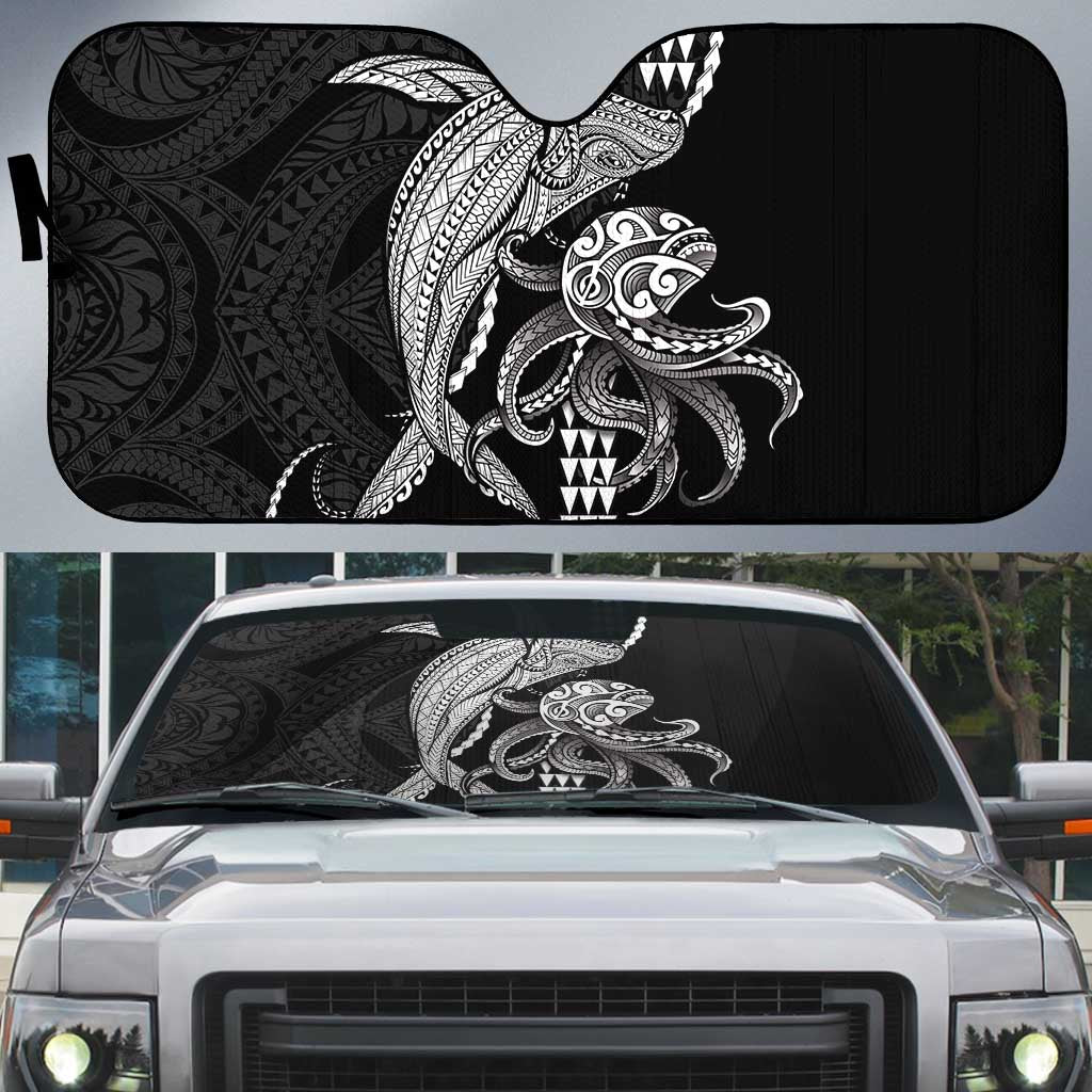 Kanaloa Aloha Hawaii Auto Sun Shade Humpback Whale Octopus Tattoo Kakau Pattern