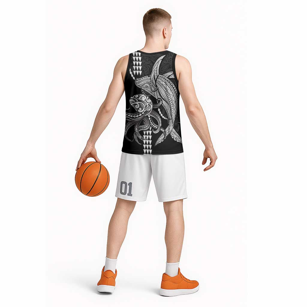 Kanaloa Aloha Hawaii Basketball Jersey Humpback Whale Octopus Tattoo Kakau Pattern