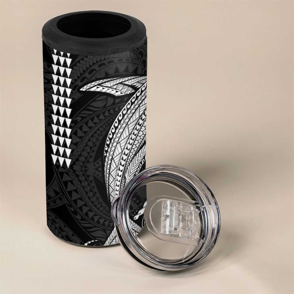 Kanaloa Aloha Hawaii 4 in 1 Can Cooler Tumbler Humpback Whale Octopus Tattoo Kakau Pattern