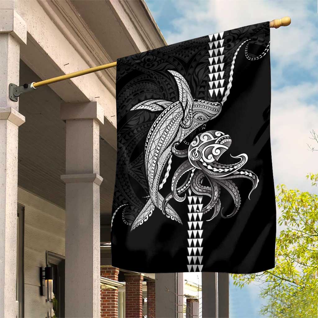 Kanaloa Aloha Hawaii Garden Flag Humpback Whale Octopus Tattoo Kakau Pattern