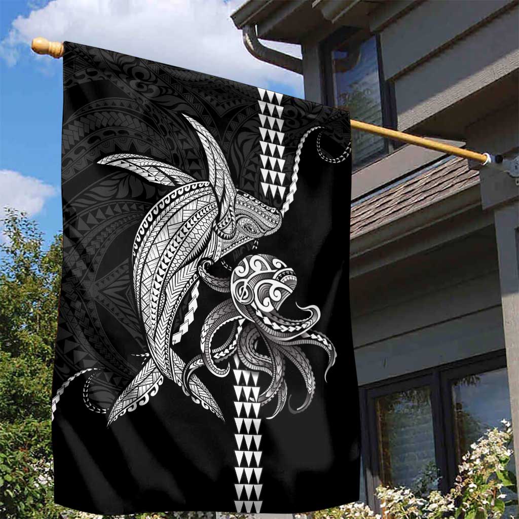 Kanaloa Aloha Hawaii Garden Flag Humpback Whale Octopus Tattoo Kakau Pattern