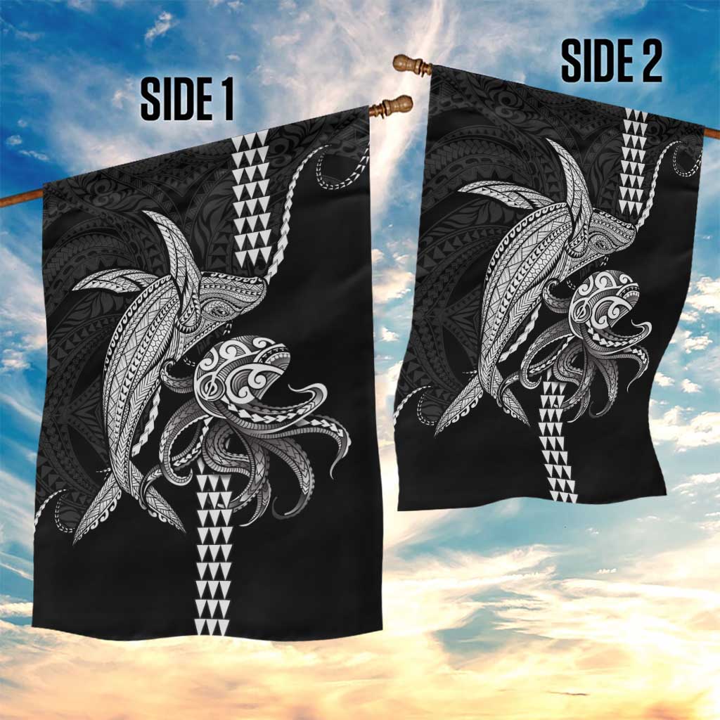 Kanaloa Aloha Hawaii Garden Flag Humpback Whale Octopus Tattoo Kakau Pattern