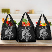 Kanaloa Aloha Hawaii Grocery Bag Humpback Whale Octopus Tattoo Kakau Pattern