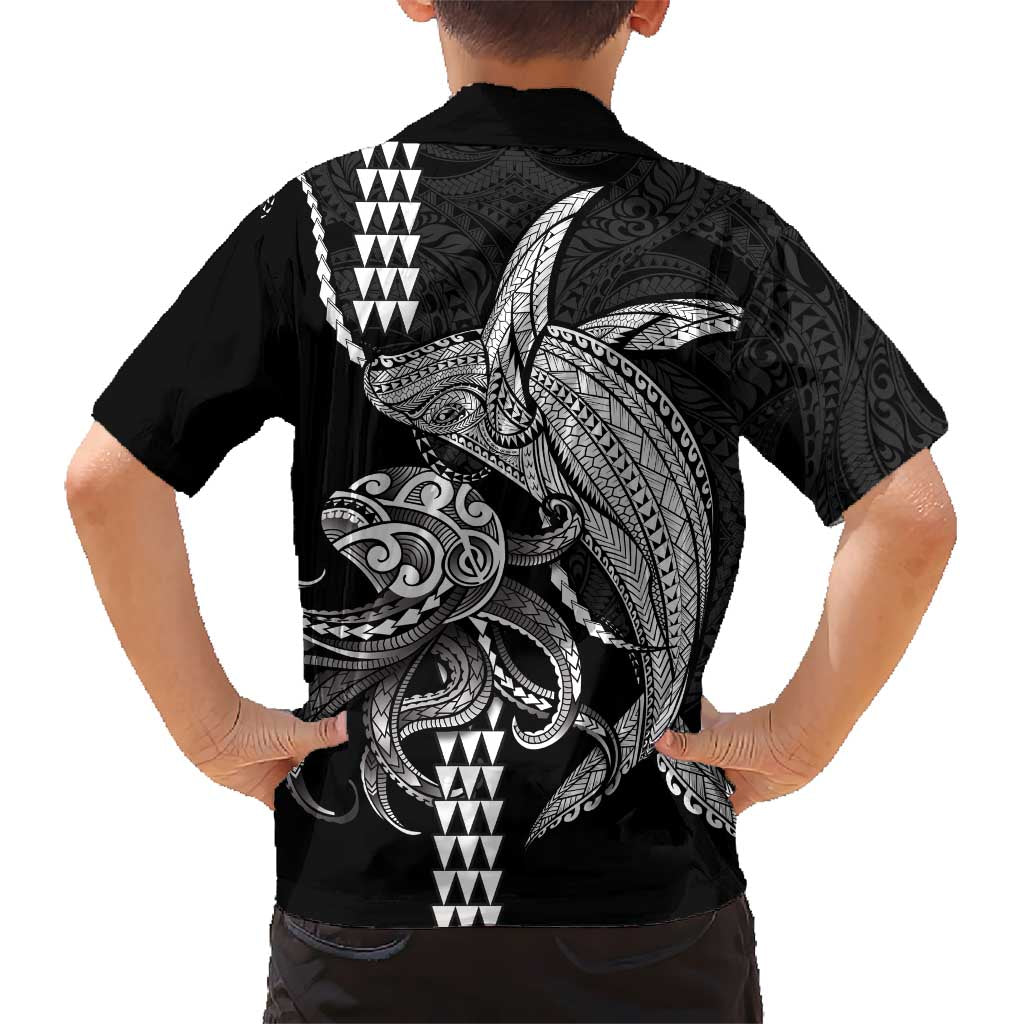 Kanaloa Aloha Hawaii Hawaiian Shirt Humpback Whale Octopus Tattoo Kakau Pattern