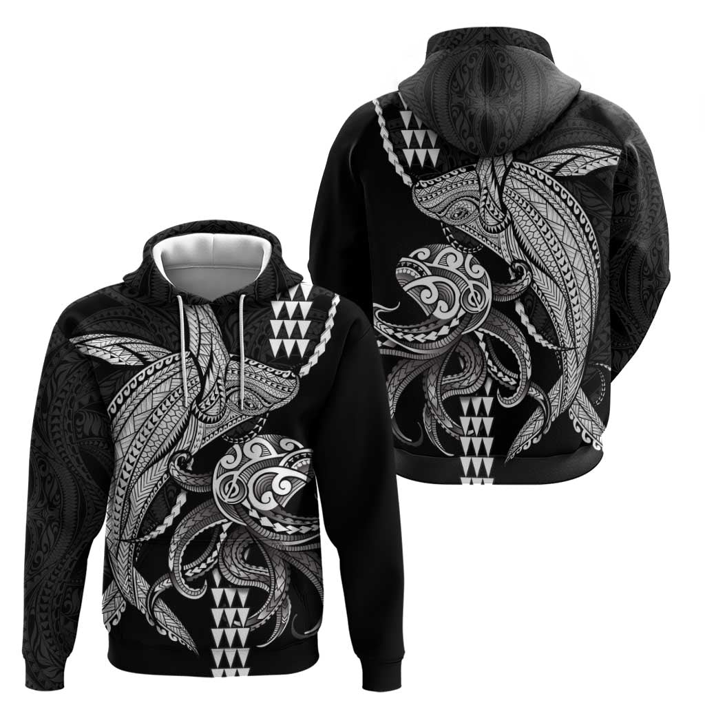 Kanaloa Aloha Hawaii Hoodie Humpback Whale Octopus Tattoo Kakau Pattern