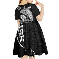 Kanaloa Aloha Hawaii Kid Short Sleeve Dress Humpback Whale Octopus Tattoo Kakau Pattern