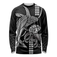 Kanaloa Aloha Hawaii Long Sleeve Shirt Humpback Whale Octopus Tattoo Kakau Pattern