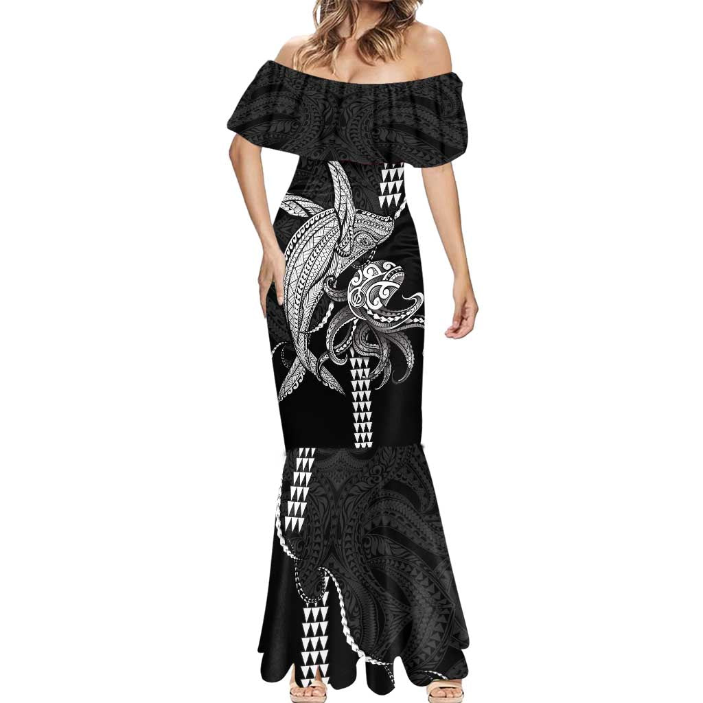 Kanaloa Aloha Hawaii Mermaid Dress Humpback Whale Octopus Tattoo Kakau Pattern