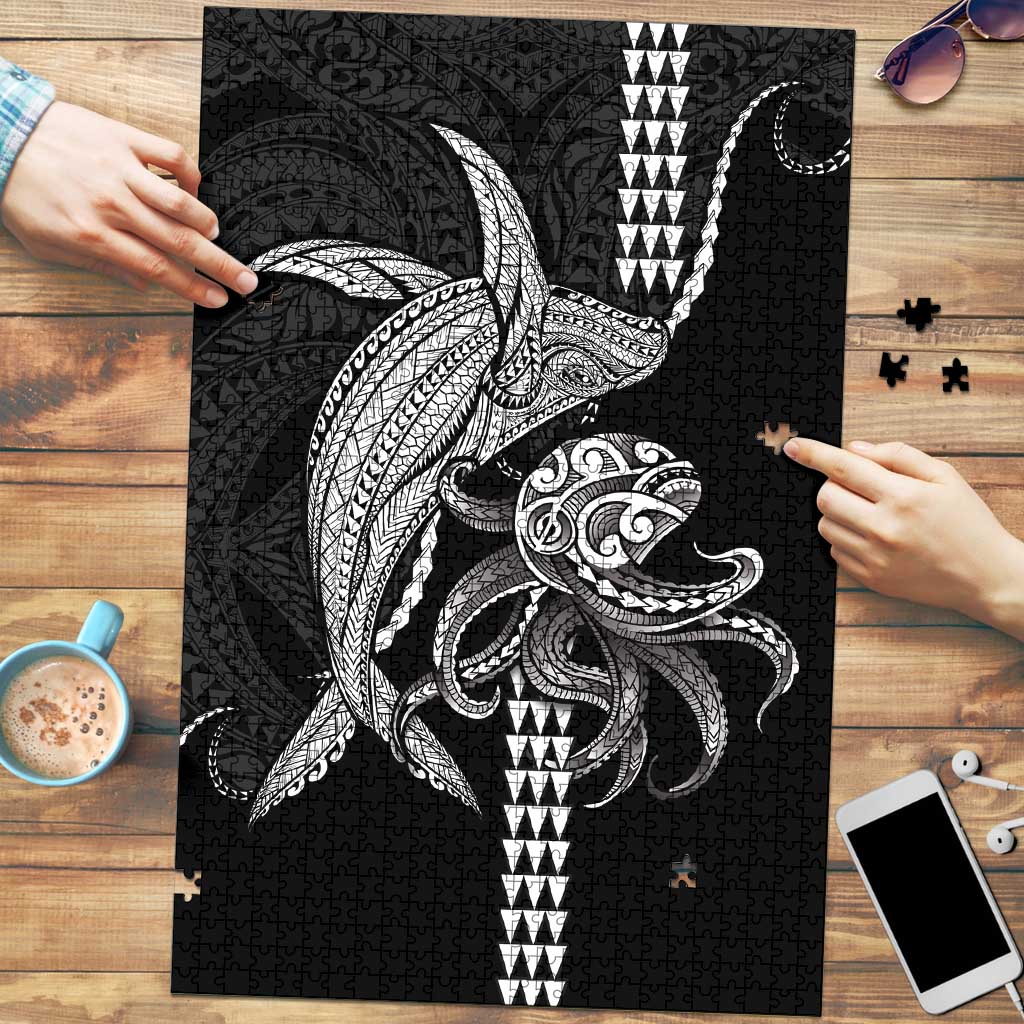 Kanaloa Aloha Hawaii Puzzle Humpback Whale Octopus Tattoo Kakau Pattern