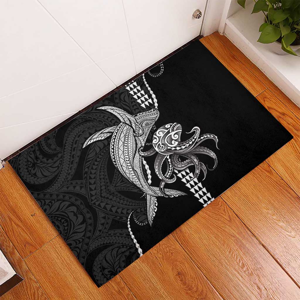 Kanaloa Aloha Hawaii Rubber Doormat Humpback Whale Octopus Tattoo Kakau Pattern