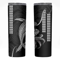 Kanaloa Aloha Hawaii Skinny Tumbler Humpback Whale Octopus Tattoo Kakau Pattern LT14 Black - Polynesian Pride