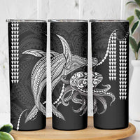 Kanaloa Aloha Hawaii Skinny Tumbler Humpback Whale Octopus Tattoo Kakau Pattern LT14 - Polynesian Pride