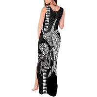 Kanaloa Aloha Hawaii Tank Maxi Dress Humpback Whale Octopus Tattoo Kakau Pattern