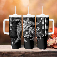 Kanaloa Aloha Hawaii Tumbler With Handle Humpback Whale Octopus Tattoo Kakau Pattern