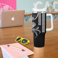 Kanaloa Aloha Hawaii Tumbler With Handle Humpback Whale Octopus Tattoo Kakau Pattern