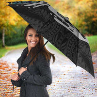Personalised Hawaii Umbrella Humpback Whale Tattoo With Tropical Flowers Black