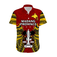 Papua New Guinea Hawaiian Shirt Madang Province Mix Coat Of Arms Polynesian Art LT14 - Polynesian Pride