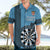 Personalised Fiji Darts Hawaiian Shirt Fijian Tapa Pattern - Blue