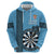 Personalised Fiji Darts Hoodie Fijian Tapa Pattern - Blue