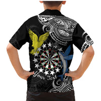 Personalised Cook Islands Darts Family Matching Mermaid Dress and Hawaiian Shirt Kuki Airani Tribal Pattern LT14 - Polynesian Pride