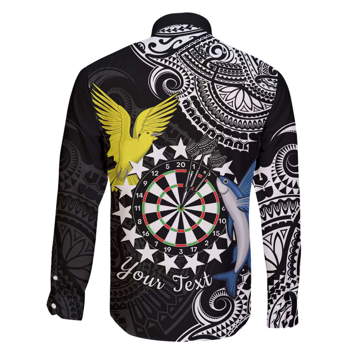 Personalised Cook Islands Darts Family Matching Short Sleeve Bodycon Dress and Hawaiian Shirt Kuki Airani Tribal Pattern LT14 - Polynesian Pride