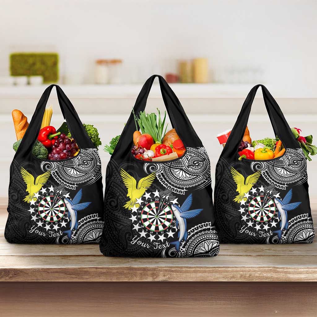 Cook Islands Darts Grocery Bag Kuki Airani Tribal Pattern