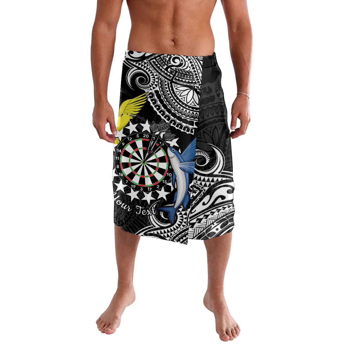 Personalised Cook Islands Darts Lavalava Kuki Airani Tribal Pattern