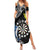 Personalised Cook Islands Darts Summer Maxi Dress Kuki Airani Tribal Pattern