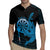 Aloha Hawaii Darts Rugby Jersey Dart Board With Polynesian Shark - Blue