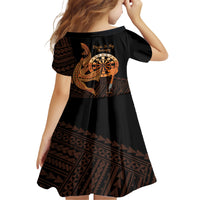 Aloha Hawaii Darts Family Matching Short Sleeve Bodycon Dress and Hawaiian Shirt Dart Board With Polynesian Shark - Gold LT14 - Polynesian Pride