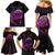 Aloha Hawaii Darts Family Matching Mermaid Dress and Hawaiian Shirt Dart Board With Polynesian Shark - Purple
