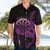 Aloha Hawaii Darts Hawaiian Shirt Dart Board With Polynesian Shark - Purple