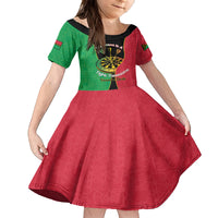 Personalised Vanuatu Darts Family Matching Long Sleeve Bodycon Dress and Hawaiian Shirt Happiness Is A Tight Threesome Sand Drawing Art LT14 Daughter's Dress Red - Polynesian Pride