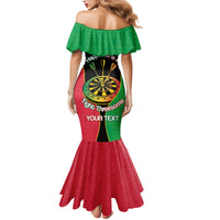 Personalised Vanuatu Darts Family Matching Mermaid Dress and Hawaiian Shirt Happiness Is A Tight Threesome Sand Drawing Art LT14 - Polynesian Pride