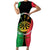Personalised Vanuatu Darts Short Sleeve Bodycon Dress Happiness Is A Tight Threesome Sand Drawing Art
