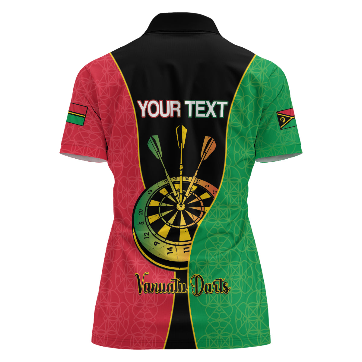 Personalised Vanuatu Darts Women Polo Shirt Happiness Is A Tight Threesome Sand Drawing Art