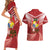 Tonga Darts Couples Matching Short Sleeve Bodycon Dress and Hawaiian Shirt Tongan Ngatu Pattern