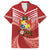 Tonga Darts Family Matching Off Shoulder Short Dress and Hawaiian Shirt Tongan Ngatu Pattern