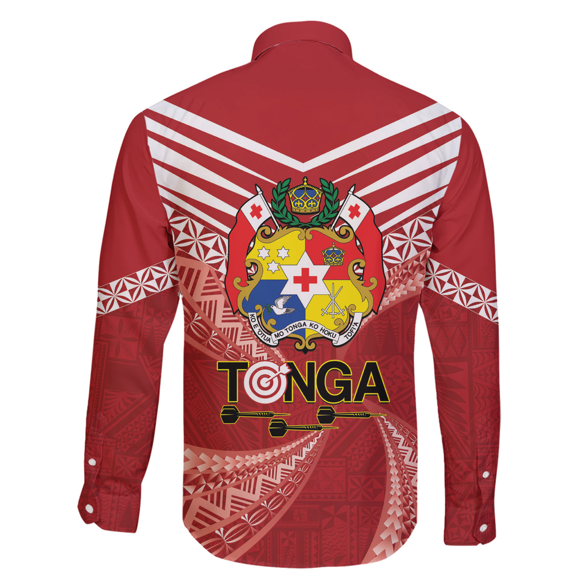 Tonga Darts Family Matching Short Sleeve Bodycon Dress and Hawaiian Shirt Tongan Ngatu Pattern