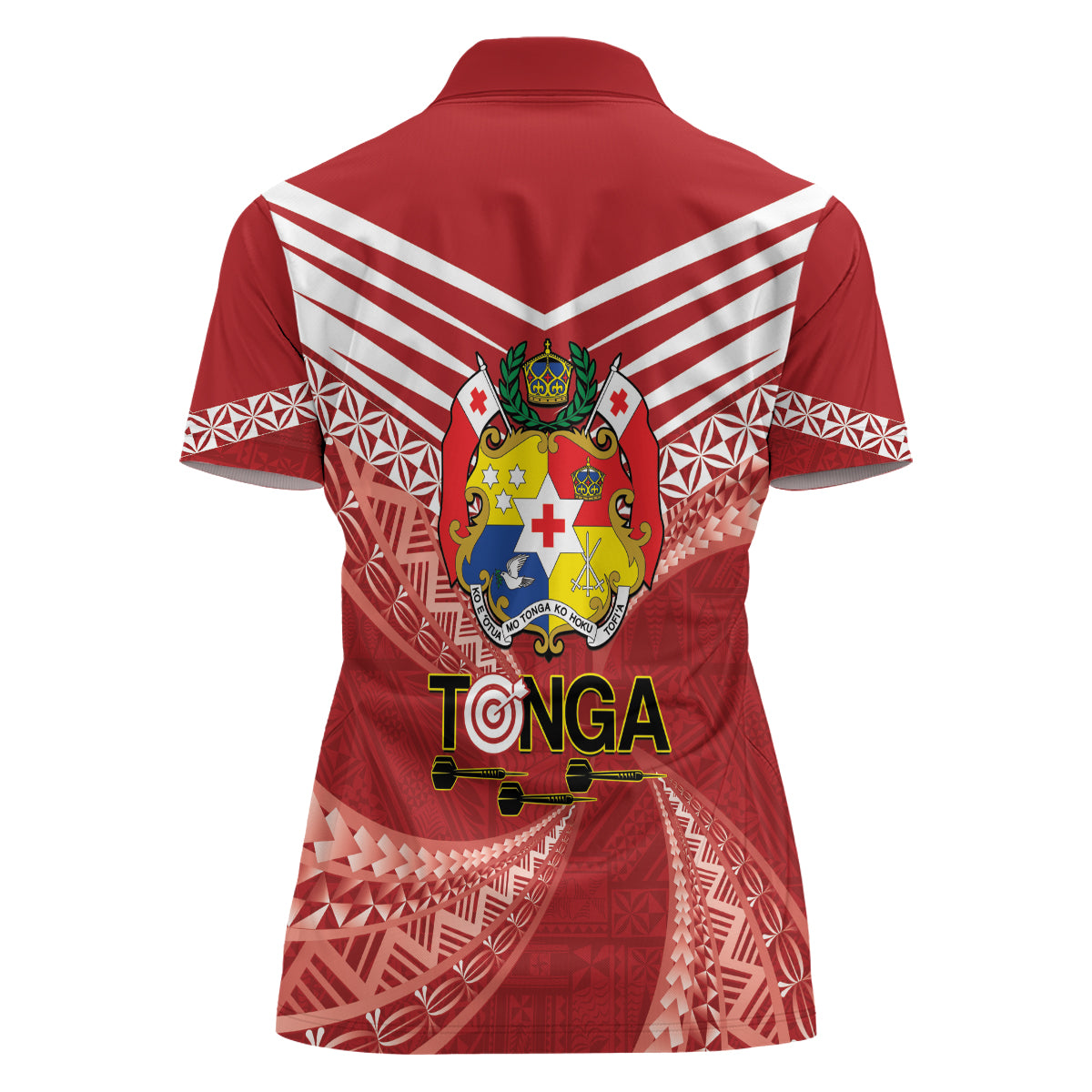 Tonga Darts Women Polo Shirt Tongan Ngatu Pattern