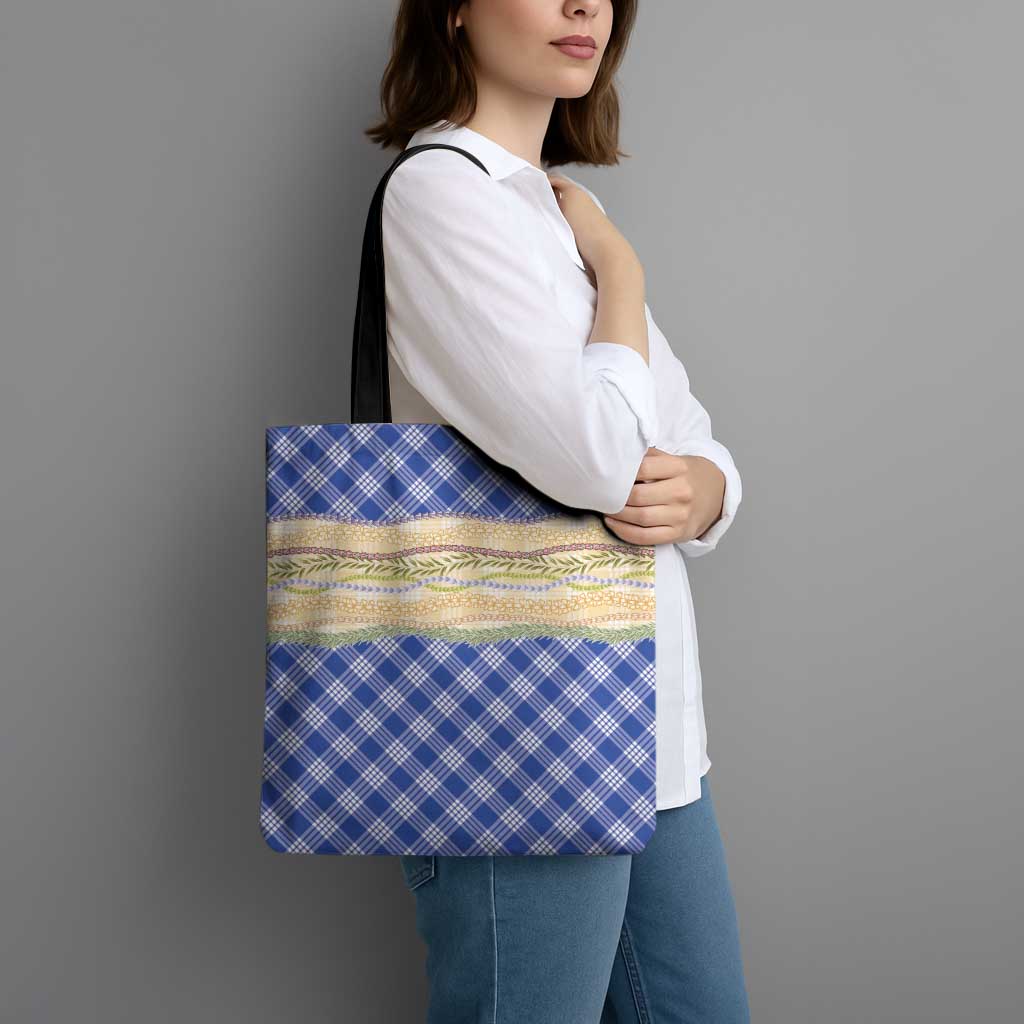 Royal Blue Palaka Hawaii Leis Elegant Vibes Tote Bag