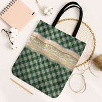Hunter Green Palaka Hawaii Leis Elegant Vibes Tote Bag