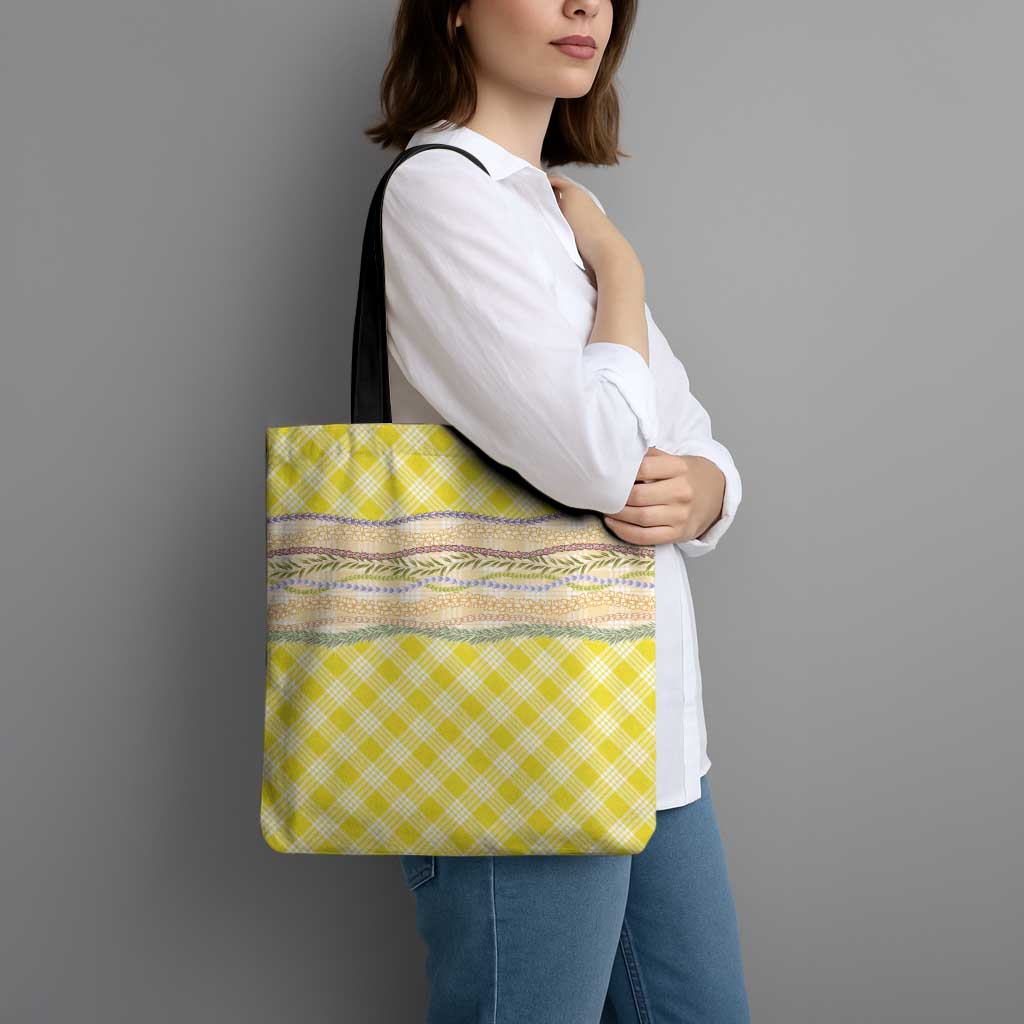 Yellow Palaka Hawaii Leis Elegant Vibes Tote Bag
