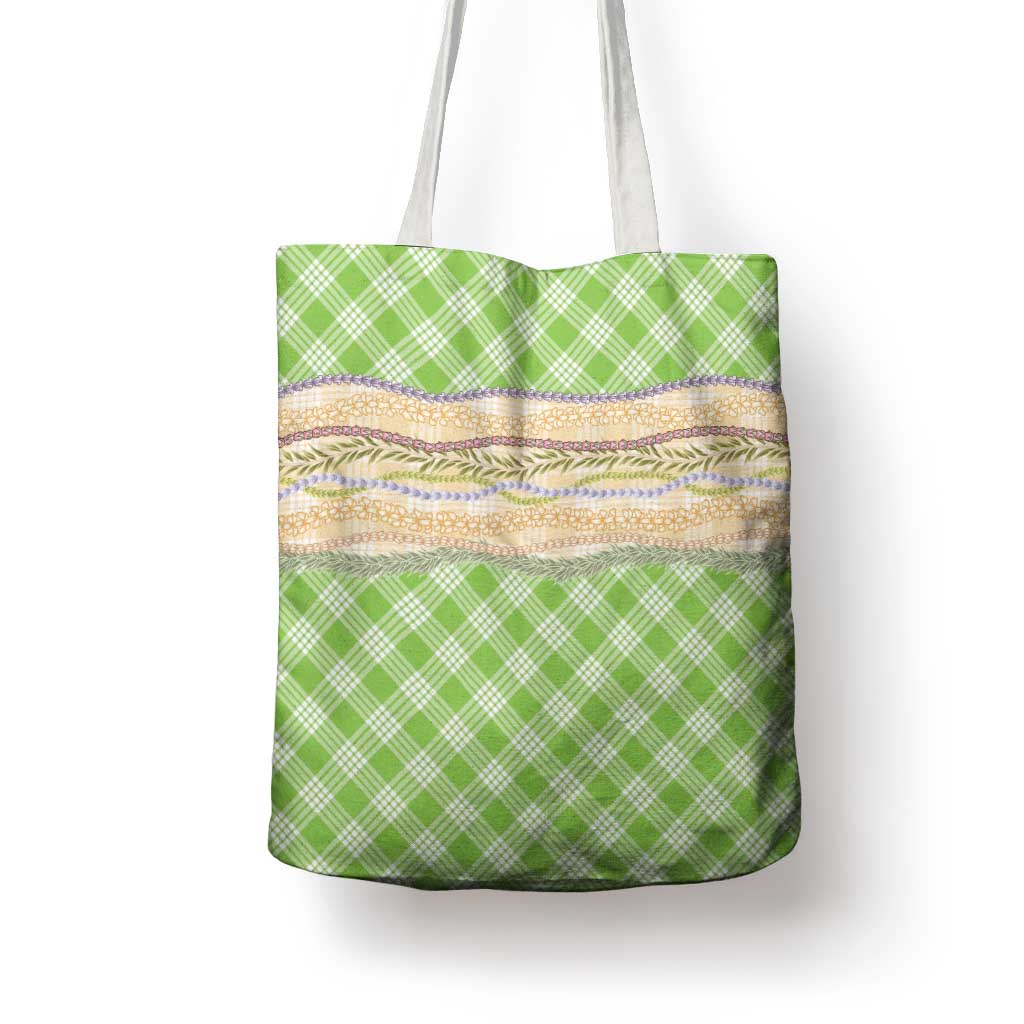 Bright Green Palaka Hawaii Leis Elegant Vibes Tote Bag