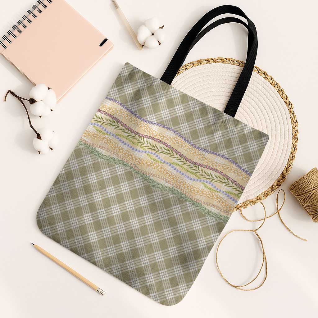 Khaki Palaka Hawaii Leis Elegant Vibes Tote Bag