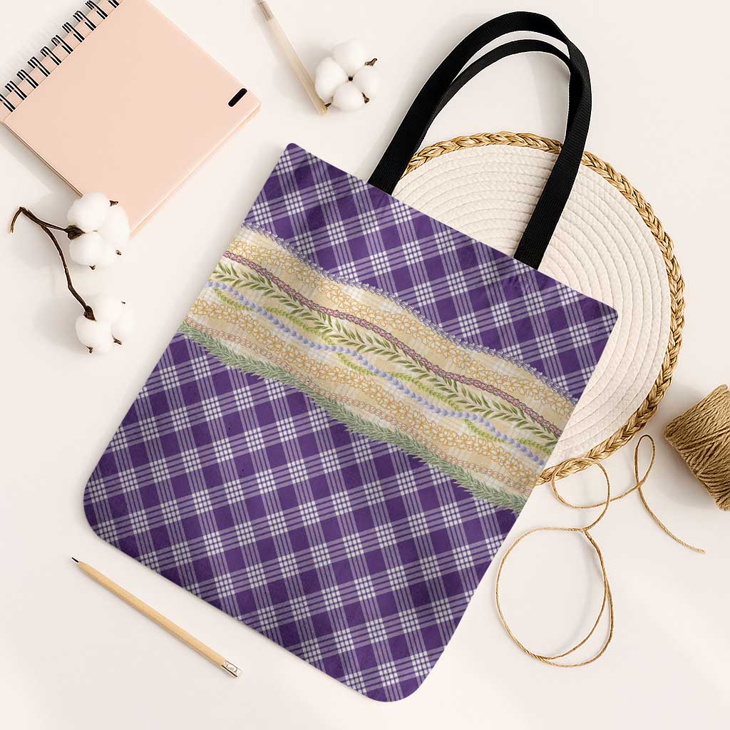 Purple Palaka Hawaii Leis Elegant Vibes Tote Bag