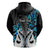 Custom New Zealand Hoodie Te Manaia Mangopare Maori and Fern Blue Style LT14 - Polynesian Pride