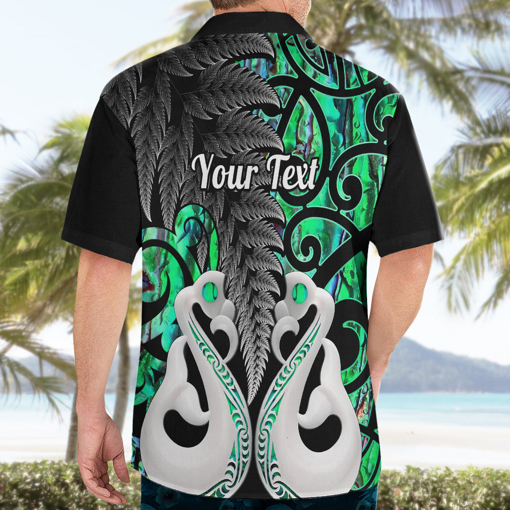 Personalised New Zealand Hawaiian Shirt Te Manaia Mangopare Maori And Fern Green Style LT14 - Polynesian Pride