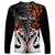 Personalised New Zealand Long Sleeve Shirt Te Manaia Mangopare Maori And Fern Orange Style LT14 - Polynesian Pride