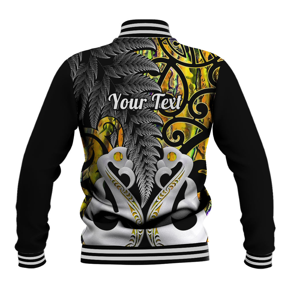 Personalised New Zealand Baseball Jacket Te Manaia Mangopare Maori And Fern Gold Style LT14 - Polynesian Pride